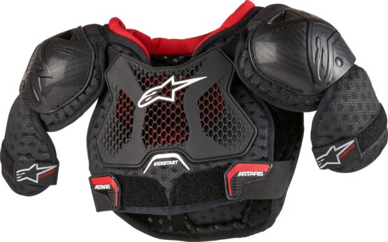 Youth Bionic Action Kickstart Chest Guard - Black/Red - 7/9