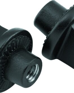 Kuryakyn Splined Peg Adaptors Satin Black (Pair)