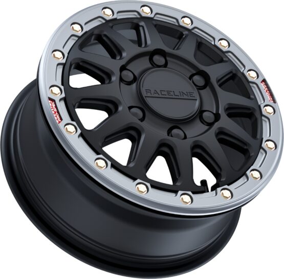 Raceline Alpha Beadlock Wheel 15x6.5 6x139.7 +74 Black/Gunmetal - Image 2
