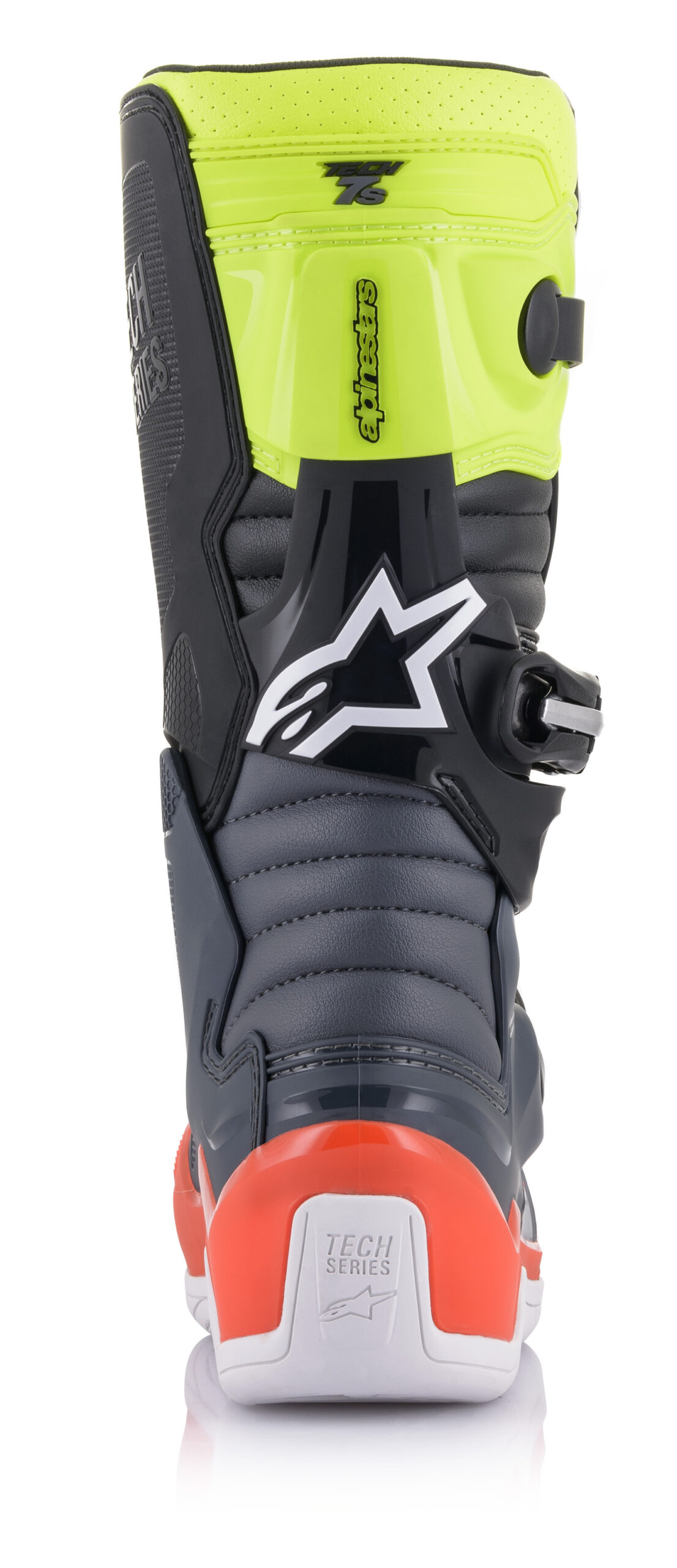 Alpinestars Youth Tech 7S Boots Black Gray Red White Yellow US 3 - Image 7