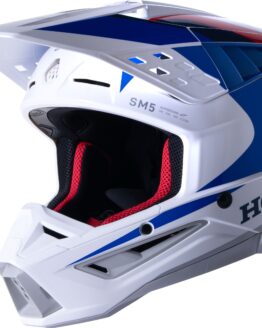 Alpinestars S-M5 Helmet Glossy White/Blue/Red Small For Honda