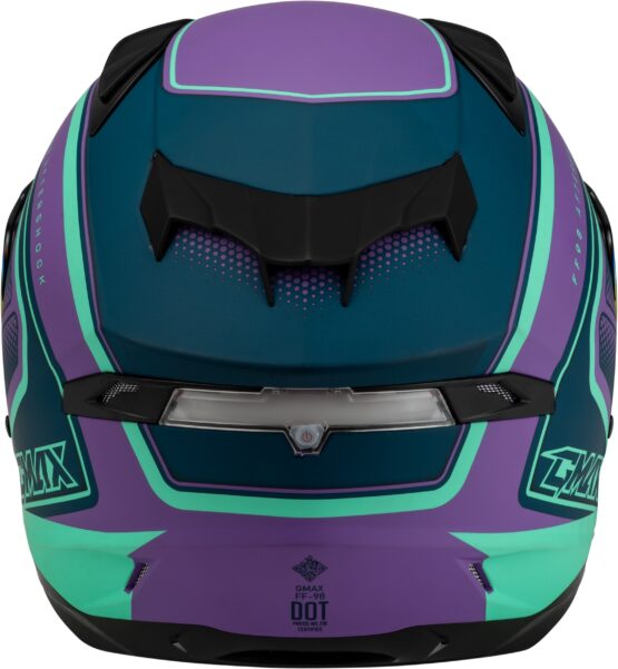 GMAX FF-98 Aftershock Full Face Helmet Matte Purple/Blue Large - Image 4