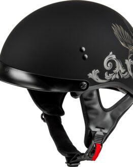 GMAX HH-65 Corvus Helmet w/ Peak Matte Black/Tan Large