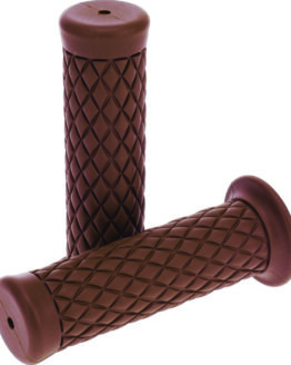 Biker's Choice Quilted Brown 1in Handlebar Grip