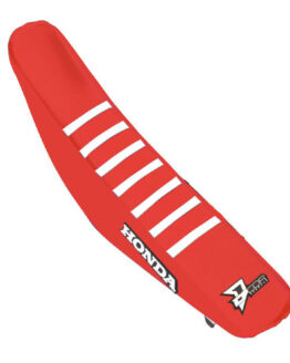 D'Cor Seat Cover Geico Red/White w/Ribs Fits 07-19 Honda CRF150