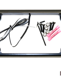 XTC Power Products License Plate Frame with LED Universal Black 6in