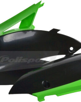 Plastic Side Number Plate - Green/Black
