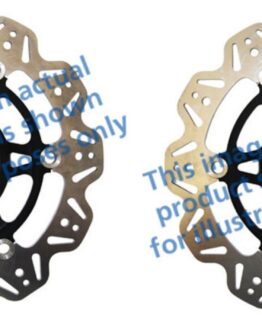 VEE Style Brake Rotors - Black Center Front Kit