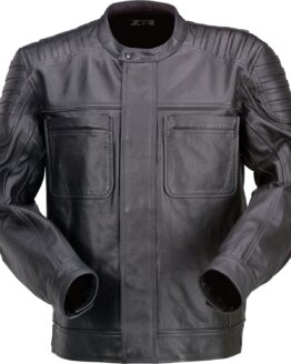 Z1R Widower Leather Jacket Black Large Men's