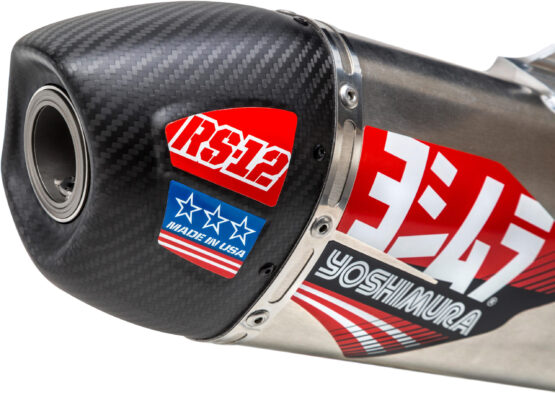 Yoshimura RS-12 Signature Full Exhaust CF Cap Silver Fits 18-21 Suzuki RMZ450 - Image 8