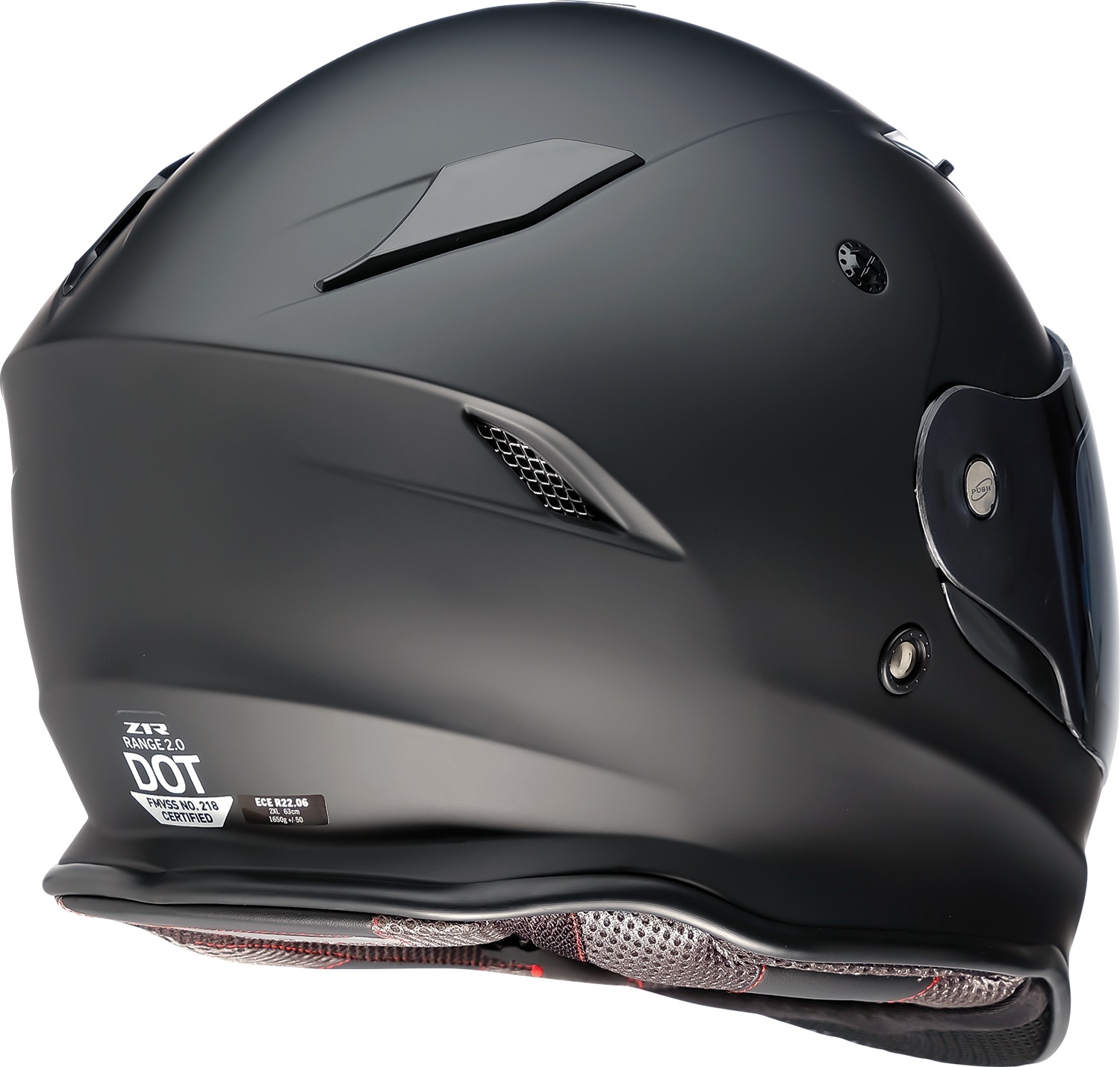 Z1R Nemesis Full Face Helmet Matte Black Unisex Size S - Image 4