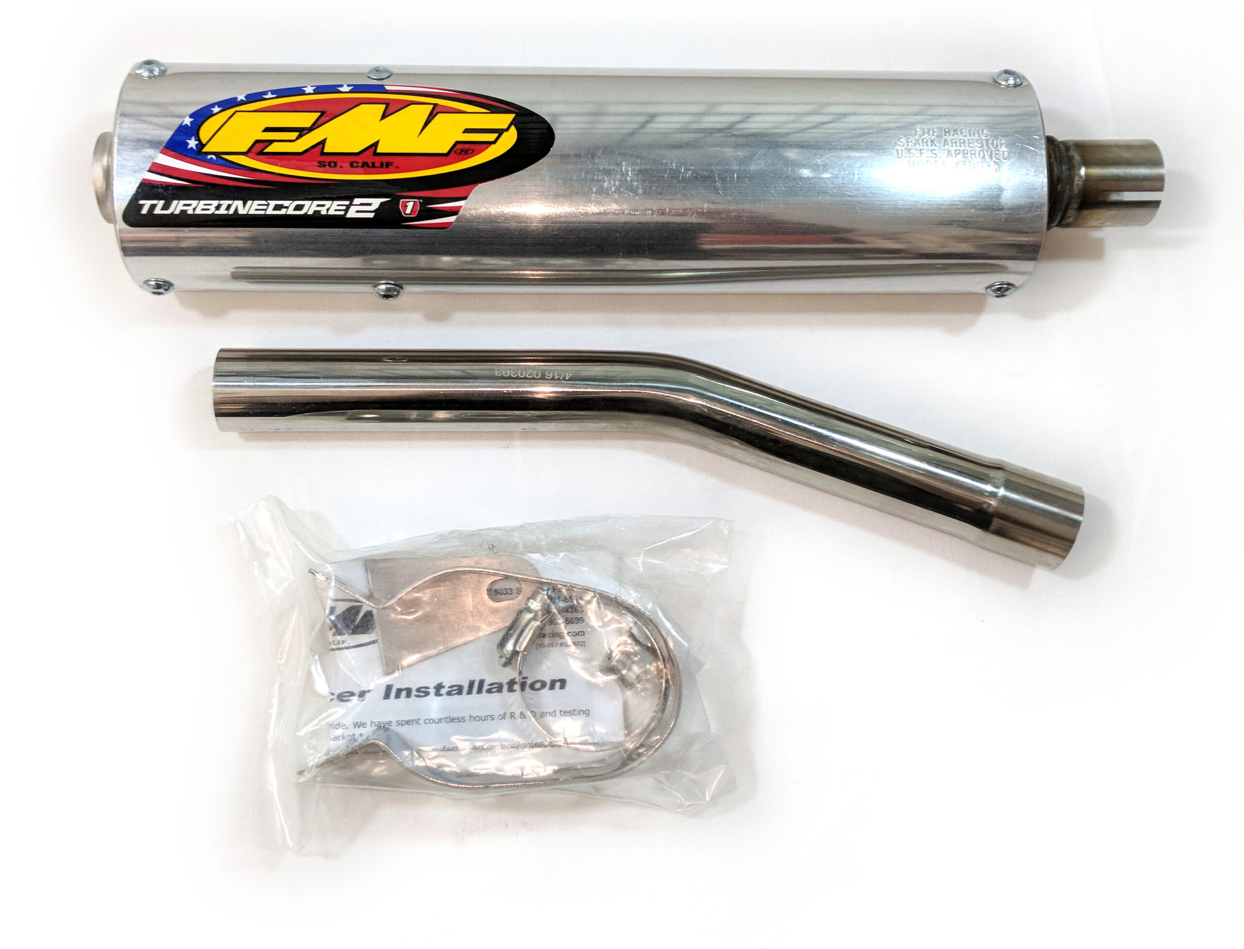 TurbineCore 2 1-1/4" Inlet Universal Spark Arrestor Muffler 2T/4T - Image 4