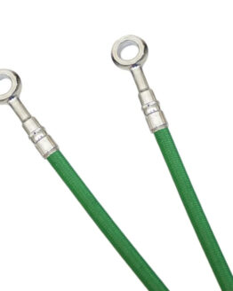 Green Stainless Steel Rear Brake Line Kit