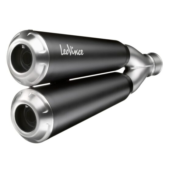 GP Dual Black Stainless Steel Slip On Exhaust Muffler