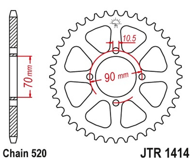 Steel Rear Sprocket - 43 Tooth 520 - Image 3