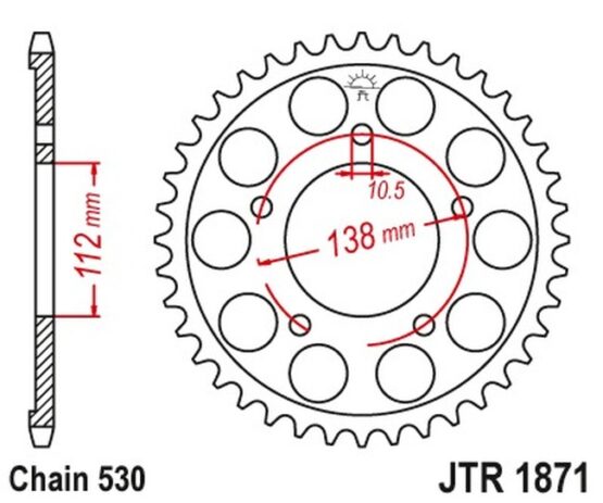 Steel Rear Sprocket - 48 Tooth 530 Chain Conversion - Image 2
