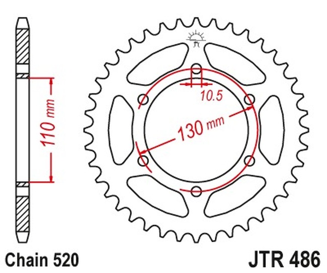 Steel Rear Sprocket 41T 520 - Image 3