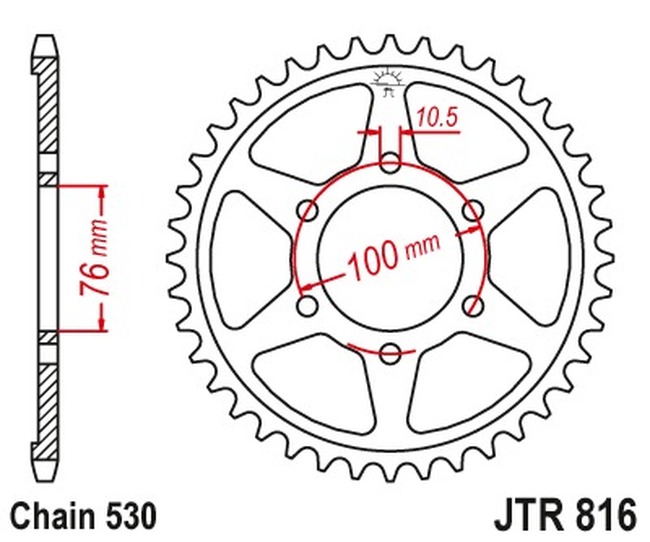 Steel Rear Sprocket - 50 Tooth 530 - Image 3