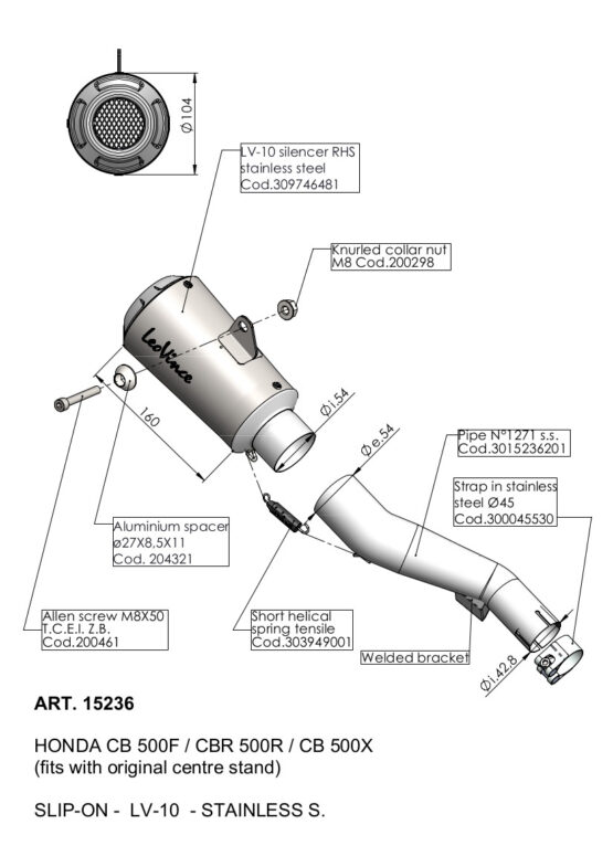 LV-10 Stainless Steel Slip On Exhaust - Image 8