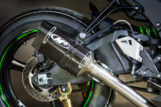 Tech 1 Carbon Fiber Slip On Exhaust w/ Link Pipe
