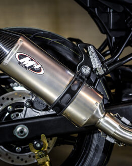 Standard Mount Full Exhaust w/ Titanium Muffler & Stainless Tubing