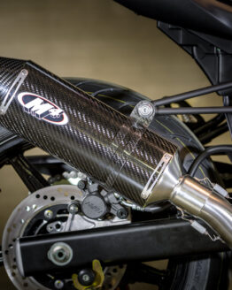 High Mount Full Exhaust w/ Carbon Fiber Muffler & Stainless Tubing