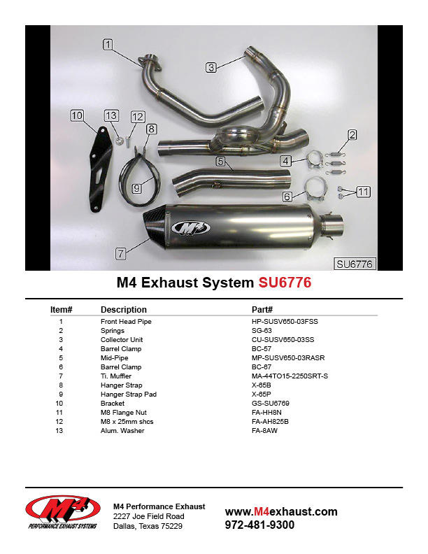 Race Mount Titanium Full Exhaust w/ Stainless Tubing - Image 4