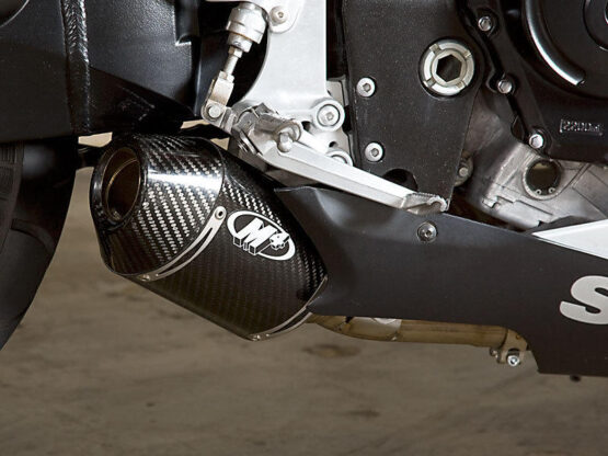M4 Street Slayer Carbon Slip-On Exhaust Black Fits 06-07 GSXR600 GSXR750 - Image 3