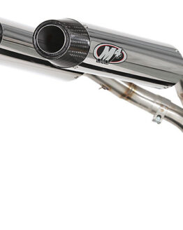 M4 Polished Dual Slip On Exhaust Silver Fits 09-14 Yamaha R1