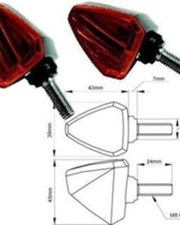 DRC Amber LED Turn Signal Pair 601 MotoLED Marker Lights