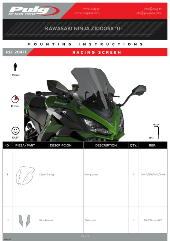 Opaque Black Racing Windscreen - Image 3