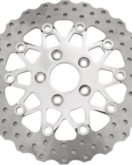 10 Button Contour Floating Rear Brake Rotor - Polished Center