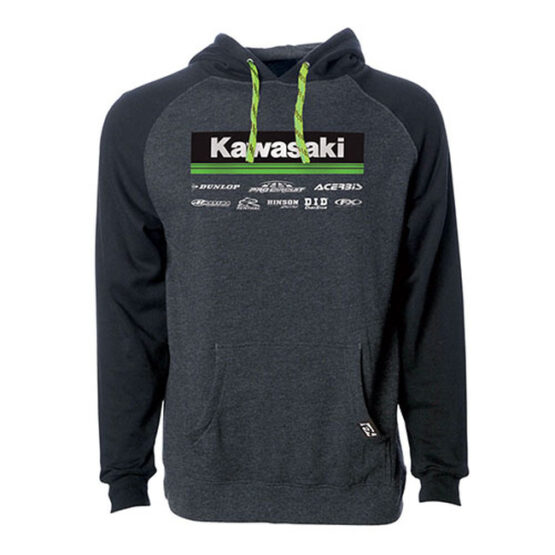 Factory Effex Kawasaki Racewear Pullover Charcoal-Black XL