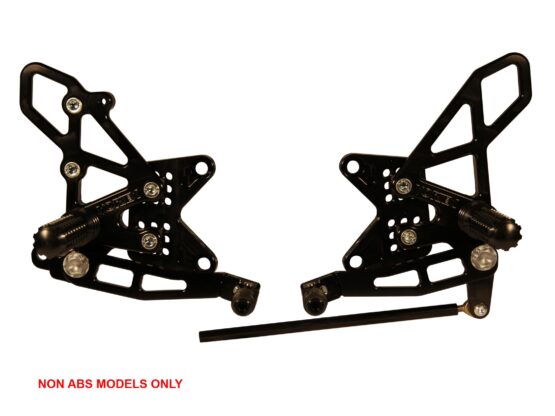 V2 Adjustable Rearset - Black - Image 5
