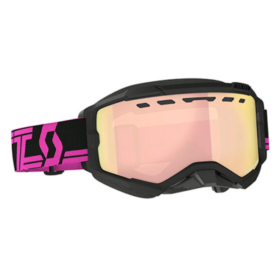 Scott Fury SnowX Goggles Black/Pink Enhancer Rose Chrome Lens - Image 2