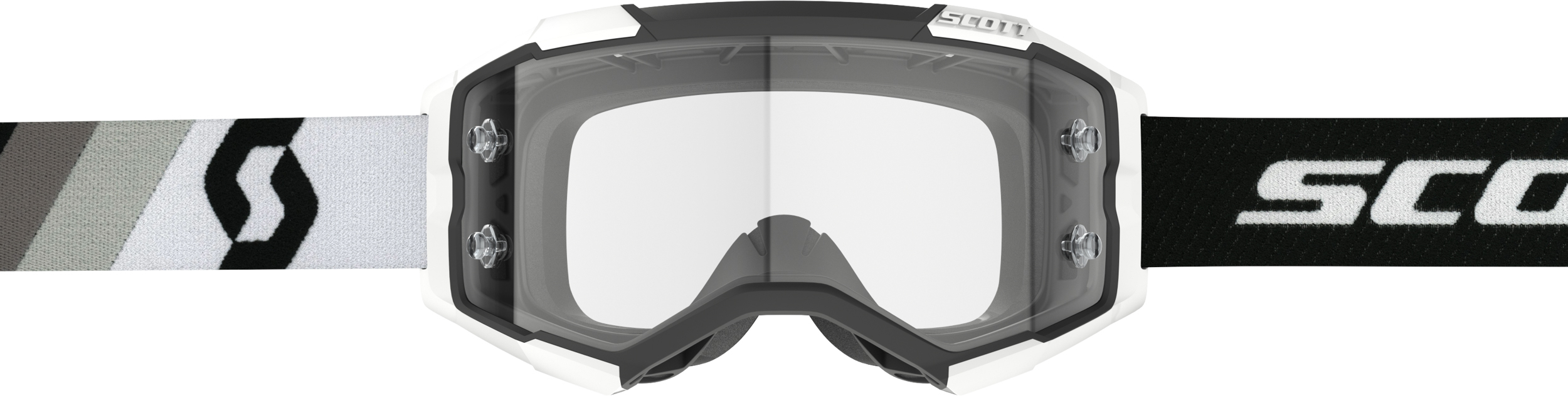 Scott Fury Goggle Black/White with Clear Lens - Image 3