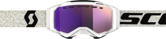 Scott Prospect Snow Cross Goggles White/Black Purple Chrome Lens - Image 2