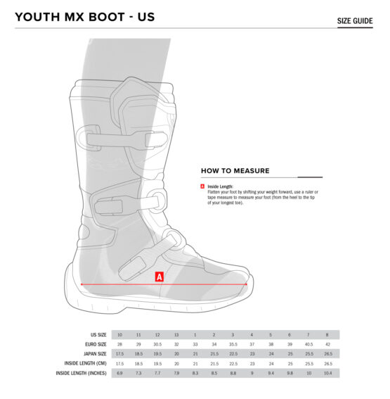 Youth Tech 7S Boots Grey/Red US Y-07 - Image 2