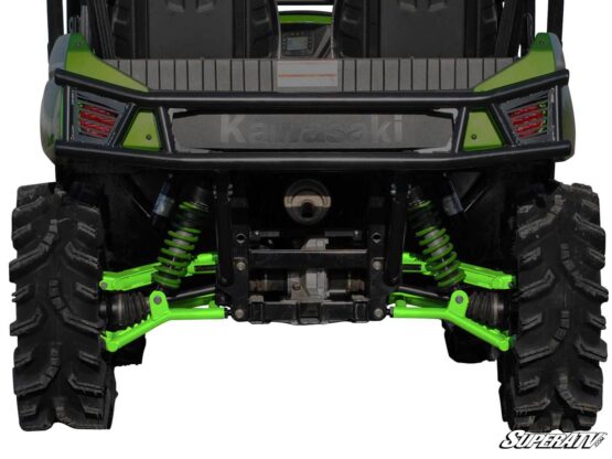 SuperATV Rear A-Arms 1.5" Offset Green Fits 12-21 Kawasaki Teryx