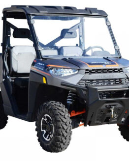 SuperATV Scratch Resistant Full Windshield Clear For 17-21 Polaris Ranger