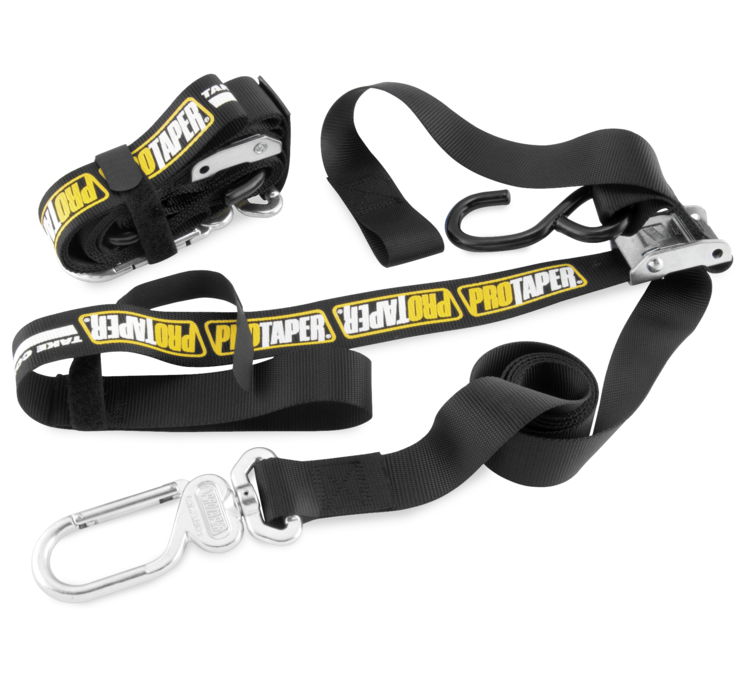 84" Long X 1-1/2" Swivel Carabiner Tie-Downs - Black - Image 6