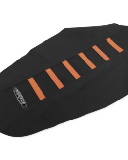 6-Rib Water Resistant Seat Cover Black/Orange