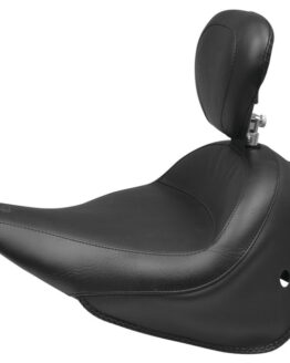 Wide Smooth Naugahyde Solo Seat w/Backrest