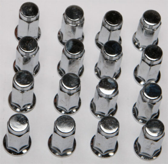 16x Chrome Lug Nuts 3/8"-24 Flat Base Steel by ITP