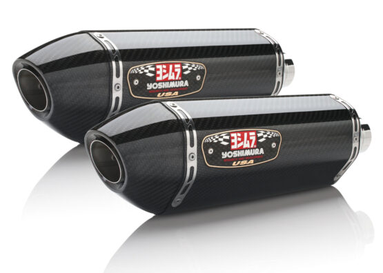 Yoshimura R77 Carbon Fiber Dual Slip-On Exhaust Black Fits Gen 2 Hayabusa
