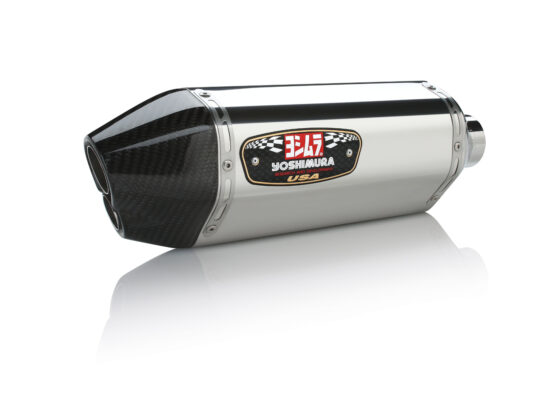 Yoshimura R77D Slip-On Exhaust Stainless/Carbon Silver Fits 11-24 GSXR600/750