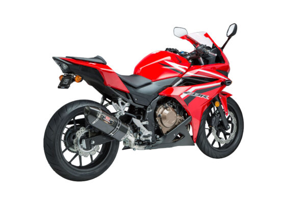 Yoshimura R77 Carbon Fiber Slip-On Exhaust Black Fits Honda CBR500R - Image 2