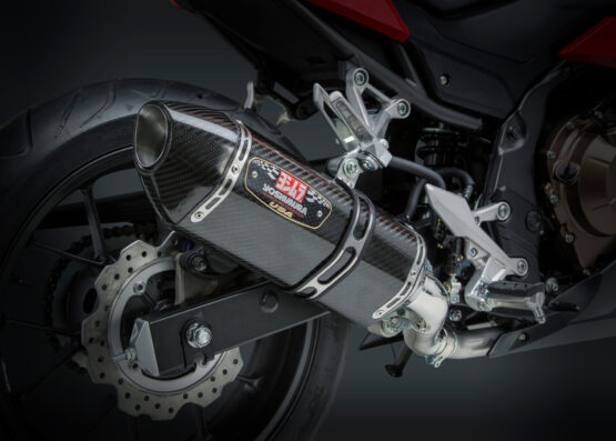 Yoshimura R77 Carbon Fiber Slip-On Exhaust Black Fits Honda CBR500R