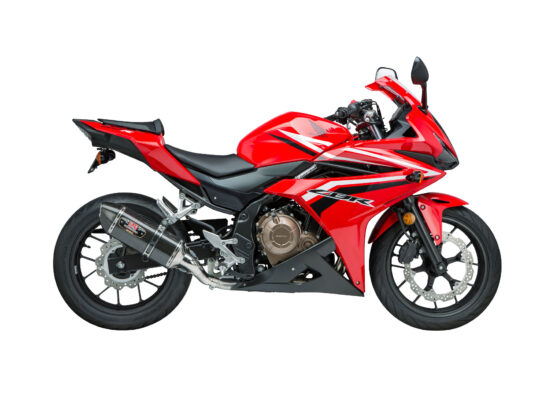 Yoshimura R77 Carbon Fiber Slip-On Exhaust Black Fits Honda CBR500R - Image 3
