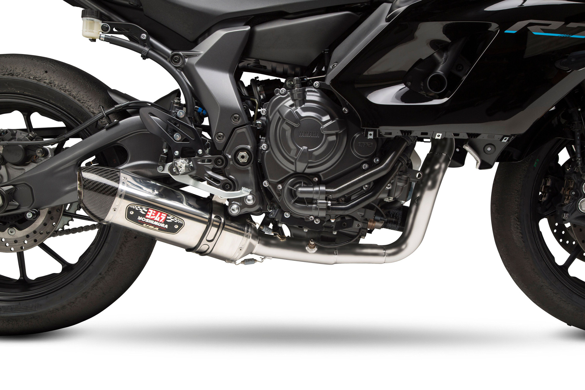 R77 Works Stainless Full Exhaust Silver Fits 15-21 Yamaha FZ-07 MT-07 XSR700 - Image 3